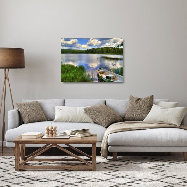 Tablou pe sticlă - Sat pitoresc (70x50 cm)