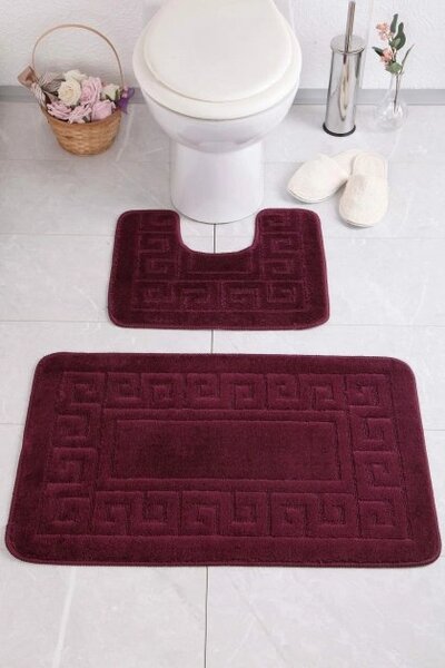 Set 2 Covorase Baie, Ethnic Aubergine, 50x80 cm, 40x50 cm
