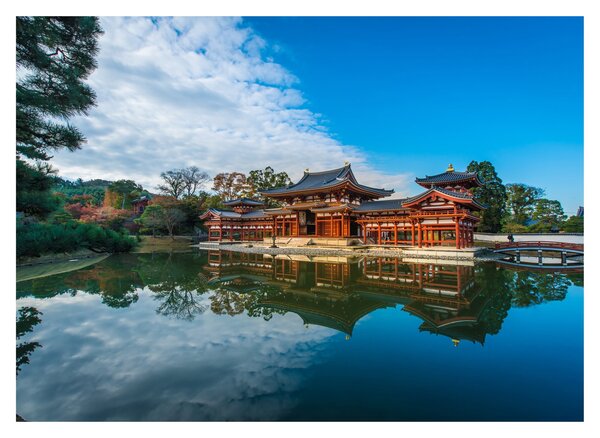 Tablou pe sticlă - Templul Byodo-in, Japonia (70x50 cm)