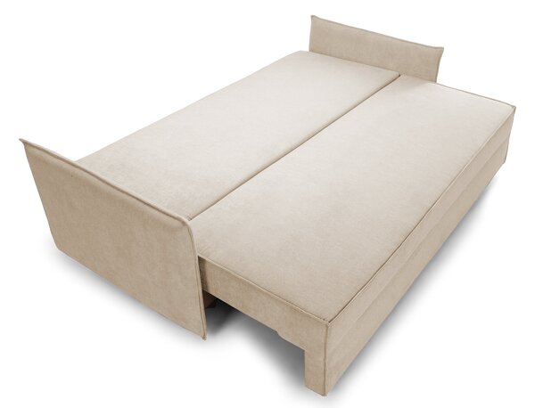 Canapea Extensibilă 3 locuri RIVA, cu ladă depozitare, 206x90x88 cm, Aston-Crem