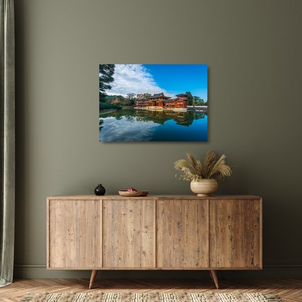 Tablou pe sticlă - Templul Byodo-in, Japonia (70x50 cm)