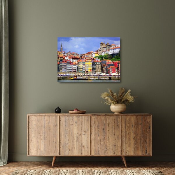 Tablou pe sticlă - Ribeira, Portugalia (70x50 cm)
