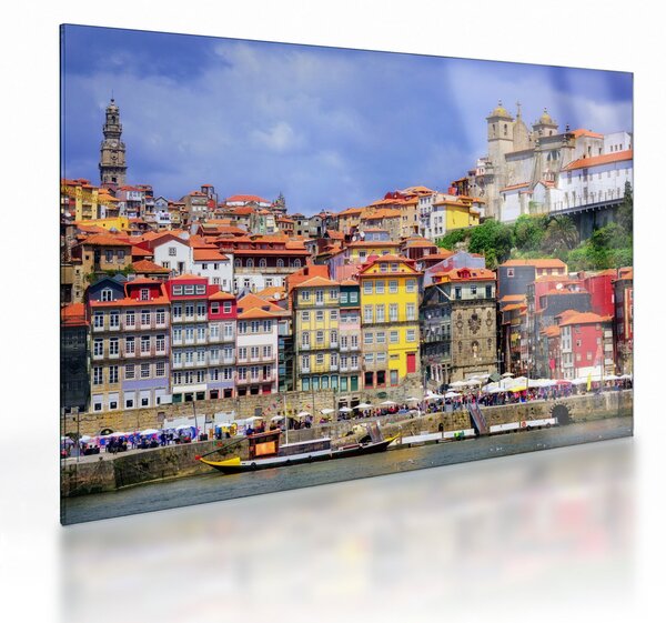 Tablou pe sticlă - Ribeira, Portugalia (70x50 cm)
