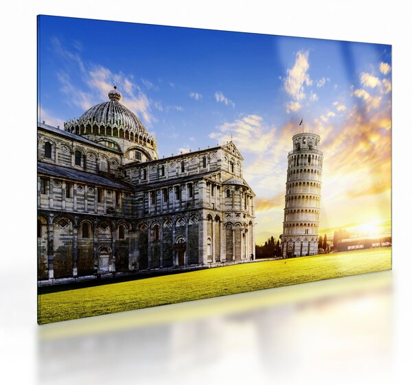 Tablou pe sticlă - Pisa (70x50 cm)