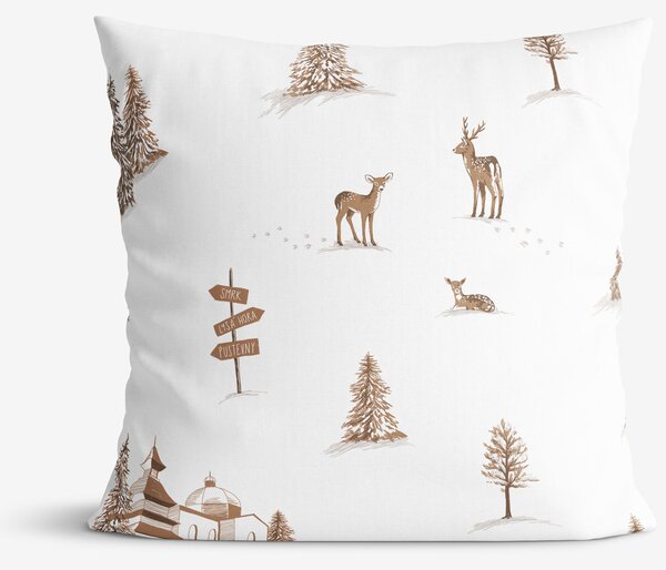 Goldea față de pernă 100% bumbac - peisaj montan 50 x 50 cm