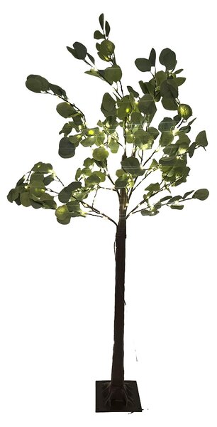 Pom decorativ luminat pentru Craciun, pentru interior/exterior, inaltime 120cm, 144 leduri cu lumina alb cald