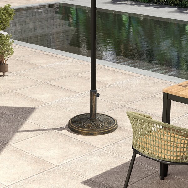 Outsunny Bază Rotundă pentru Umbrela cu Stâlpi de 34, 38, 48 mm, Φ46x33 cm, Bronz | Aosom Romania