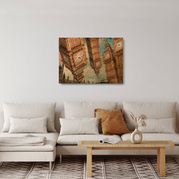 Tablou pe sticlă - Big Ben, Londra (70x50 cm)