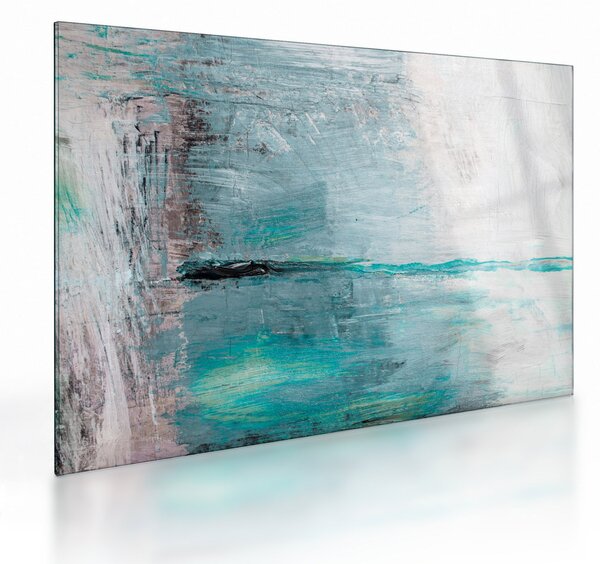 Tablou pe sticlă - pictură abstractă în ulei (70x50 cm)