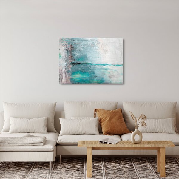 Tablou pe sticlă - pictură abstractă în ulei (70x50 cm)