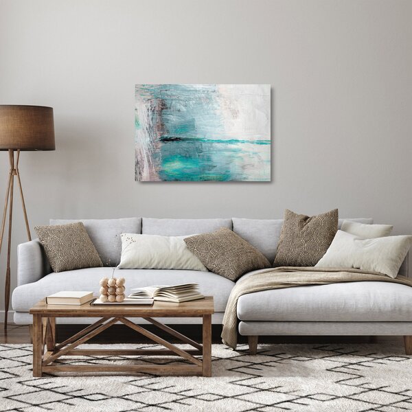 Tablou pe sticlă - pictură abstractă în ulei (70x50 cm)