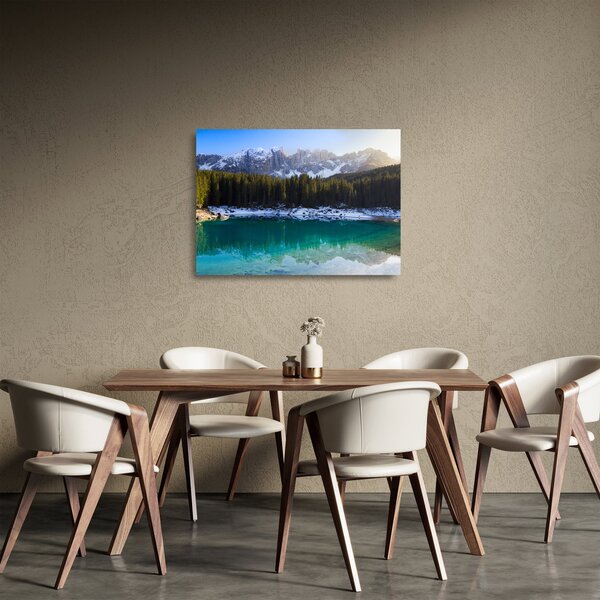 Tablou pe sticlă - Lacul Karersee (70x50 cm)