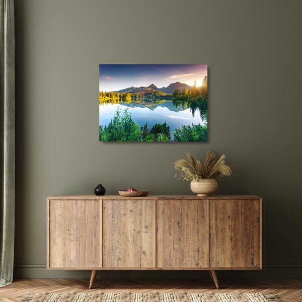 Tablou pe sticlă - Lacul (70x50 cm)