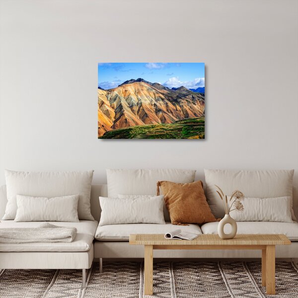 Tablou pe sticlă - Landmannalaugar (70x50 cm)