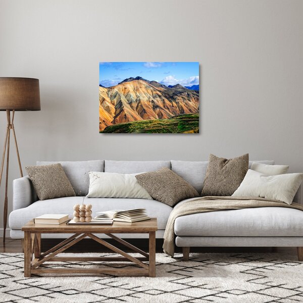 Tablou pe sticlă - Landmannalaugar (70x50 cm)