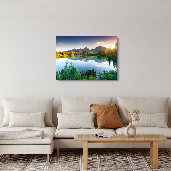 Tablou pe sticlă - Lacul (70x50 cm)