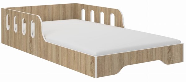 Pat pentru copii MALU 140 x 70 cm din stejar decor sonoma