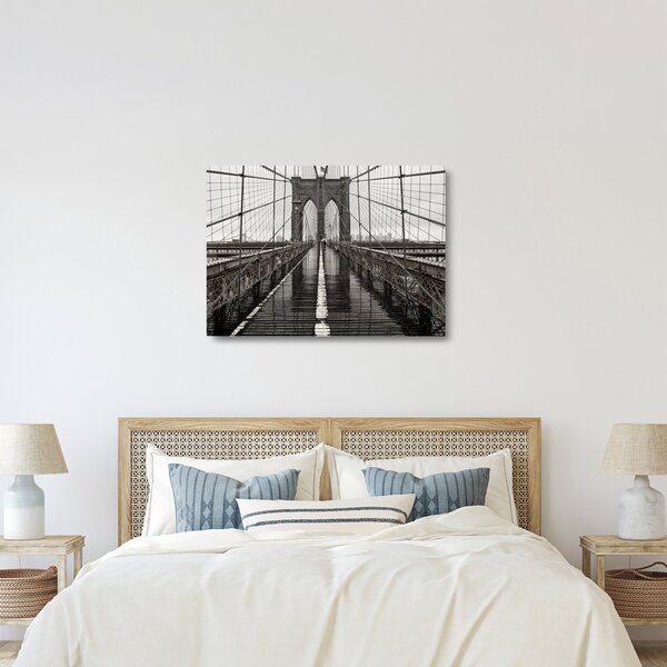Tablou pe sticlă - Podul Brooklyn (70x50 cm)