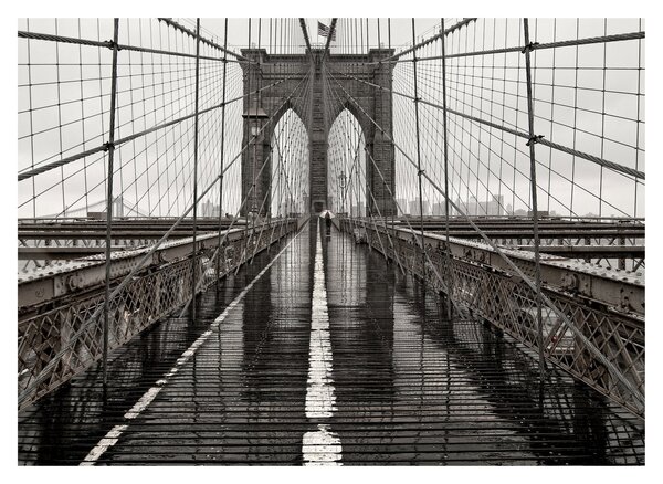 Tablou pe sticlă - Podul Brooklyn (70x50 cm)