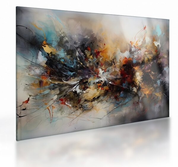 Tablou pe sticlă - Grafică abstractă (70x50 cm)