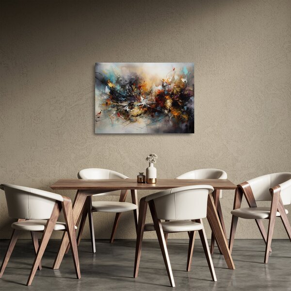 Tablou pe sticlă - Grafică abstractă (70x50 cm)