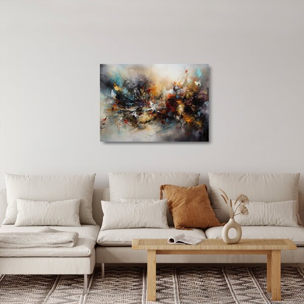 Tablou pe sticlă - Grafică abstractă (70x50 cm)