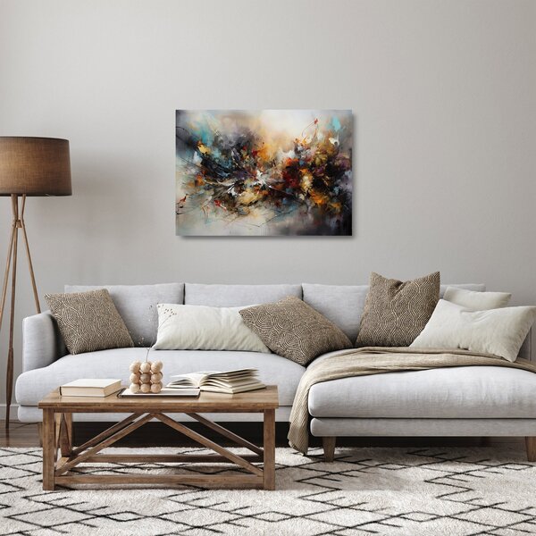 Tablou pe sticlă - Grafică abstractă (70x50 cm)