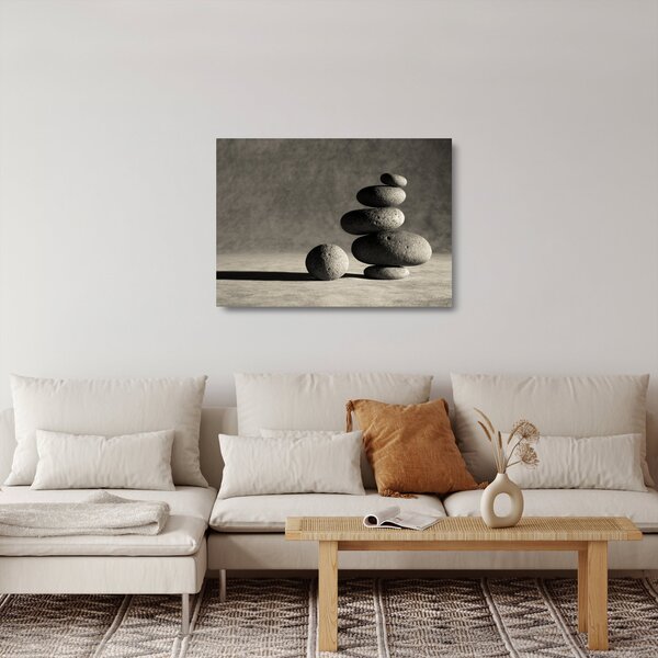 Tablou pe sticlă - Pietre gri (70x50 cm)