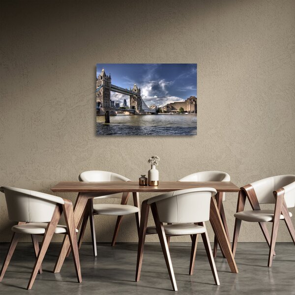 Tablou pe sticlă - Tower Bridge din Londra (70x50 cm)