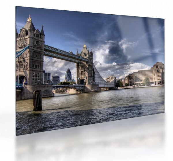 Tablou pe sticlă - Tower Bridge din Londra (70x50 cm)