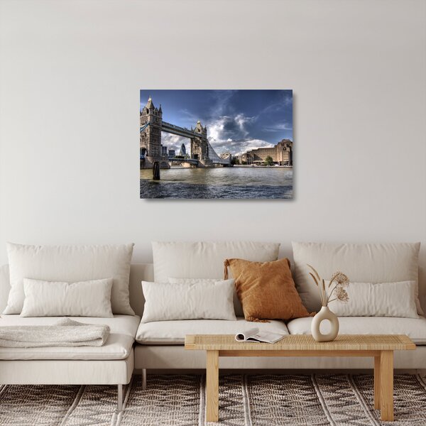 Tablou pe sticlă - Tower Bridge din Londra (70x50 cm)