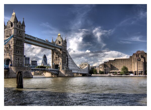 Tablou pe sticlă - Tower Bridge din Londra (70x50 cm)