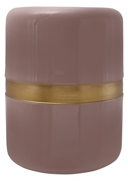 Masuta de cafea rotunda din fier 36x36x47cm roz