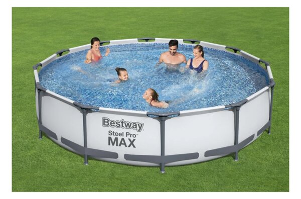 Piscina cu cadru metalic Steel Pro Max 3 in 1, filtru si pompa incluse, capacitate 6.473 l, 366x76 cm