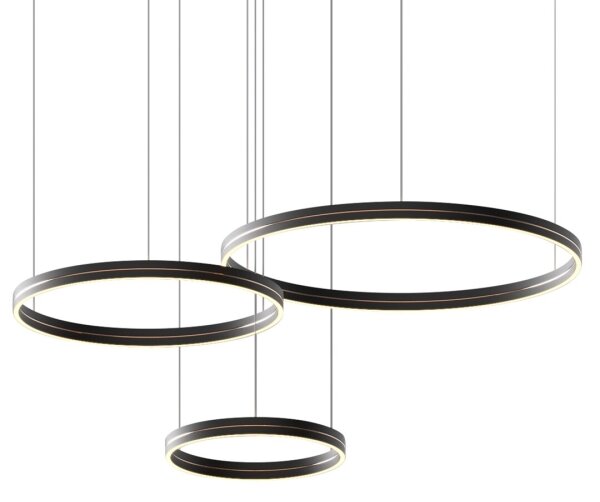 Lustră LED pe cablu GRAVITY LED/108W/230V negru