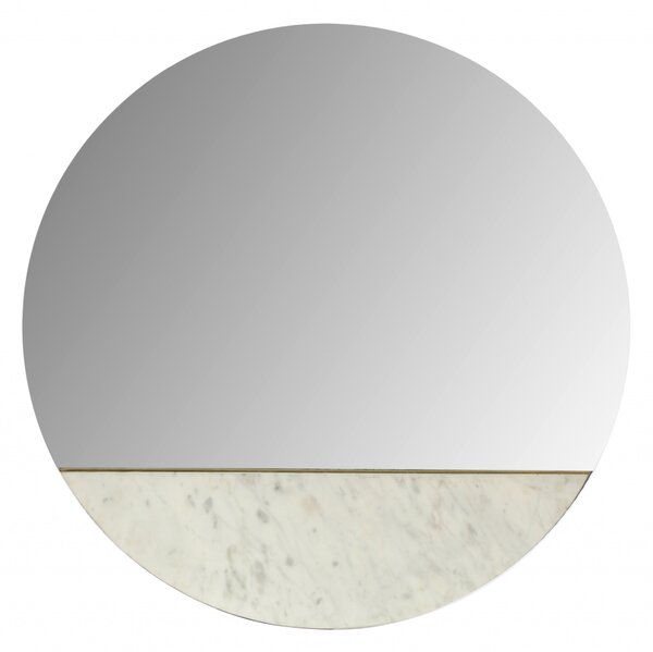 Oglindă rotunda cu marmura alba Duke 70x70x3 cm