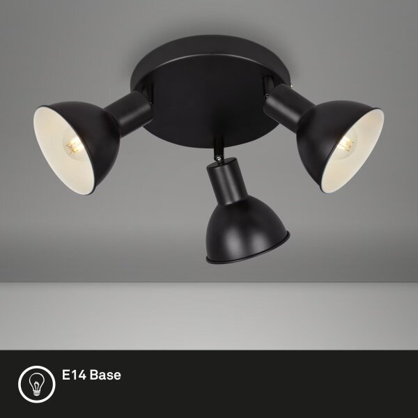 Spot Briloner 2674-035 RETRO 3xE14/25W/230V negru