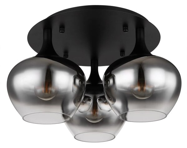 Lustră aplicată MAXY 3xE27/40W/230V negru Globo 15548-3D