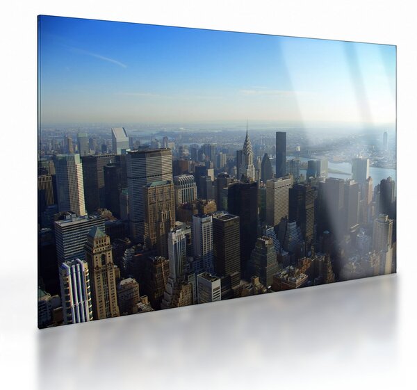 Tablou pe sticlă - Manhattan de zi (70x50 cm)