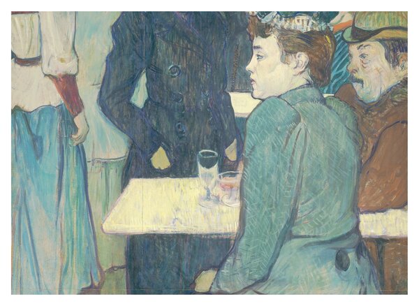 Tablou pe sticlă - Henri de Toulouse-Lautrec, A Corner of the Moulin de la Galette, reproducere (70x50 cm)
