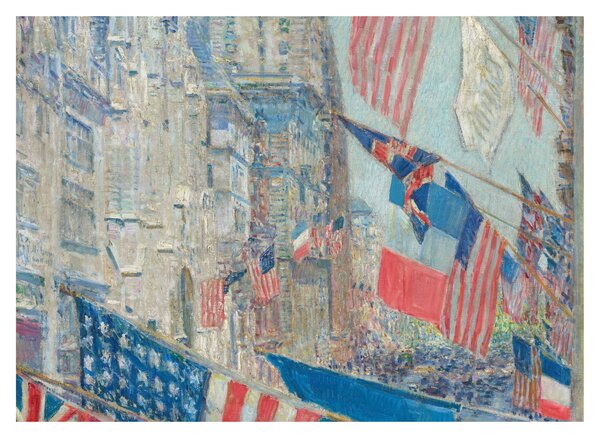 Tablou pe sticlă - Childe Hassam, Allies day, reproducere (70x50 cm)