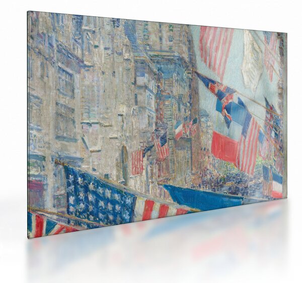 Tablou pe sticlă - Childe Hassam, Allies day, reproducere (70x50 cm)
