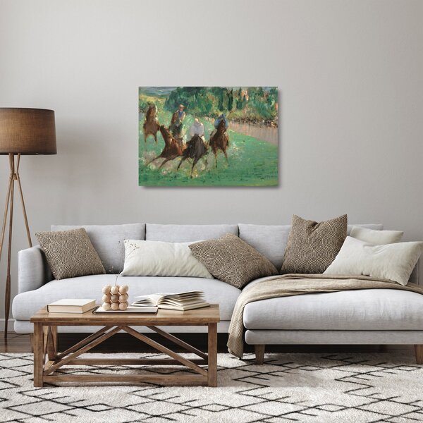 Tablou pe sticlă - Edouard Manet, At the Races, reproducere (70x50 cm)