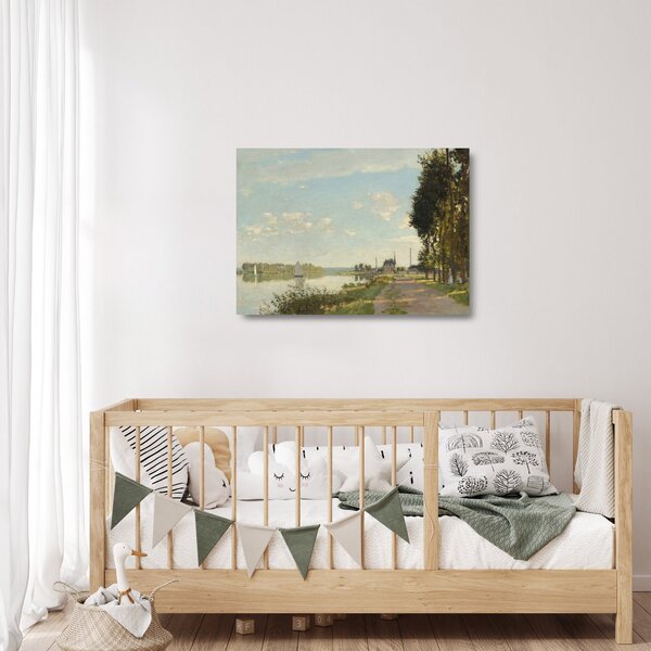 Tablou pe sticlă - Claude Monet, Argenteuil, reproducere (70x50 cm)