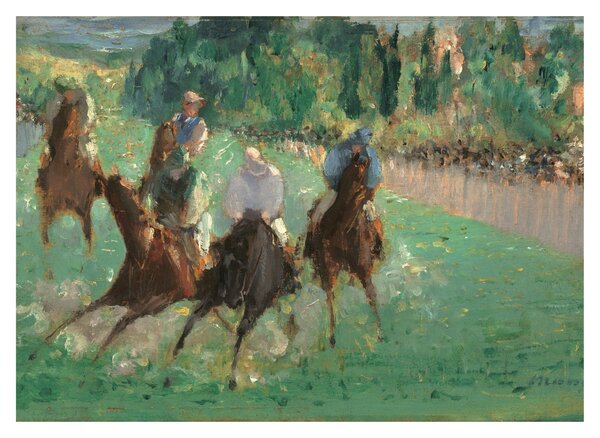 Tablou pe sticlă - Edouard Manet, At the Races, reproducere (70x50 cm)