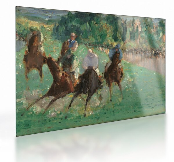 Tablou pe sticlă - Edouard Manet, At the Races, reproducere (70x50 cm)