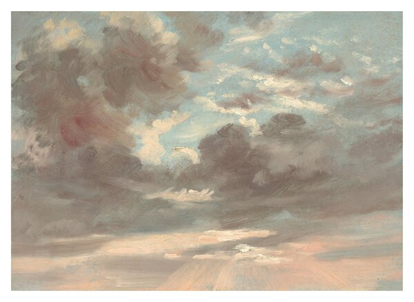 Tablou pe sticlă - John Constable, Cloud Study Stormy Sunset, reproducere (70x50 cm)