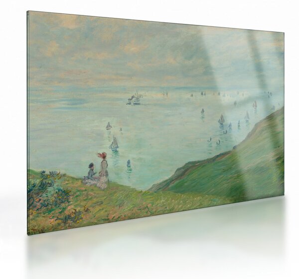 Tablou pe sticlă - Henri Fantin-Latour, Cliffs at Pourville, reproducere (70x50 cm)