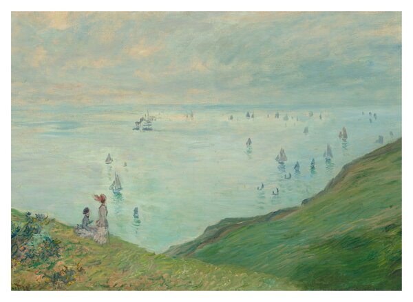 Tablou pe sticlă - Henri Fantin-Latour, Cliffs at Pourville, reproducere (70x50 cm)