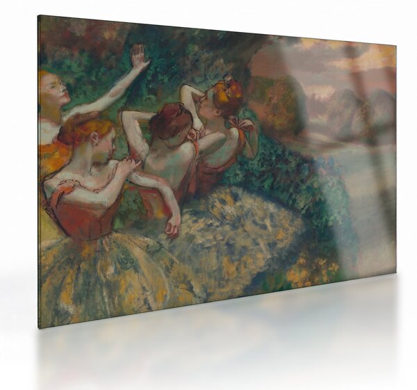 Tablou pe sticlă - Edgar Degas, Four Dancers, reproducere (70x50 cm)